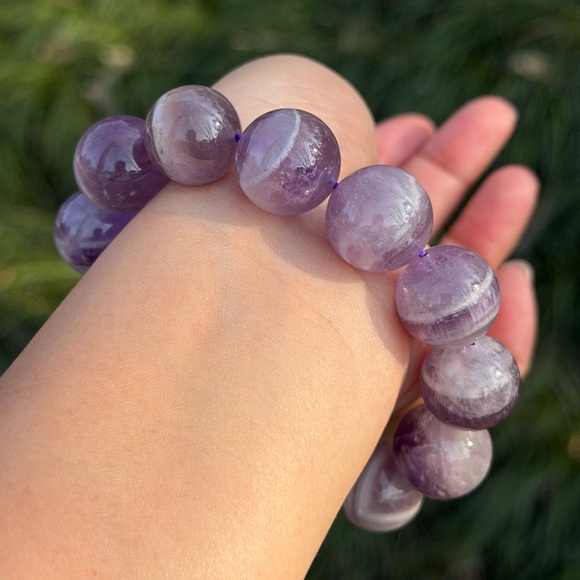 17mm chunky dream amethyst bracelet 1193 - Picture 5 of 9